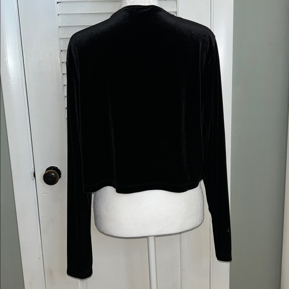 Tommy Hilfiger Velvet Open Cardigan Size Large - Picture 6 of 8